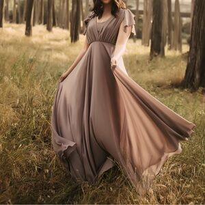 Bridesmaid mauve dress